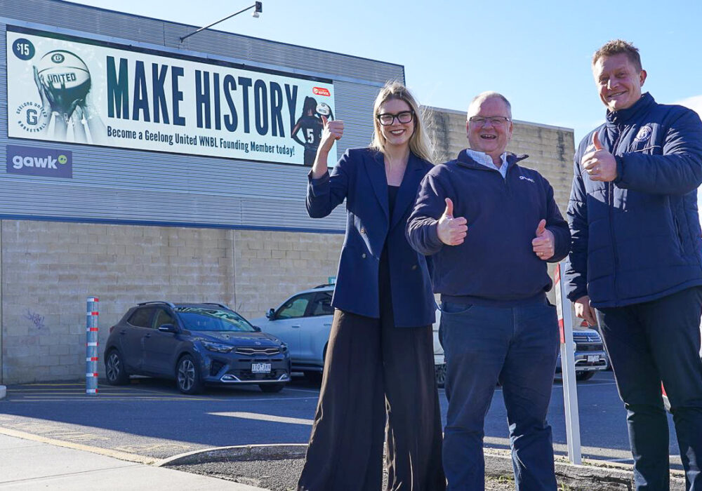 Gawk is the first major partner of the Geelong United Women's Basketball team.