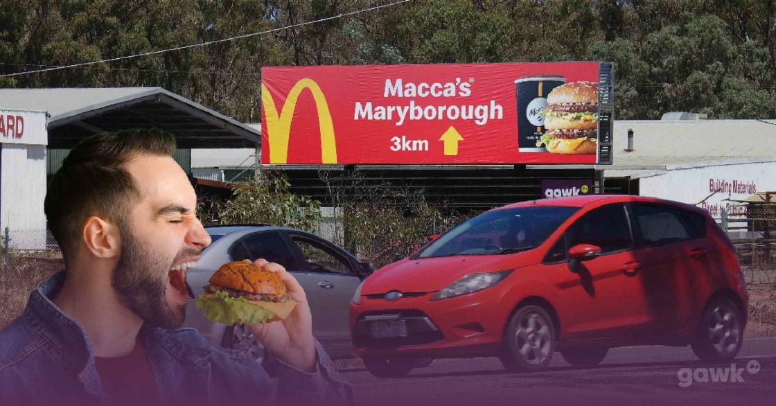 Macca's Billboard Advertising in Maryborough